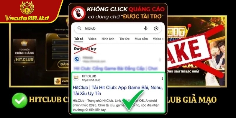 Mẹo nhận biết link Hitclub không chính thức